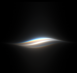 A multi-colored wave of light