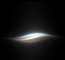 A multi-colored wave of light