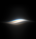 A multi-colored wave of light