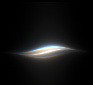 A multi-colored wave of light