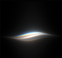 A multi-colored wave of light
