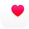 Health app icon, a pink heart in a white box