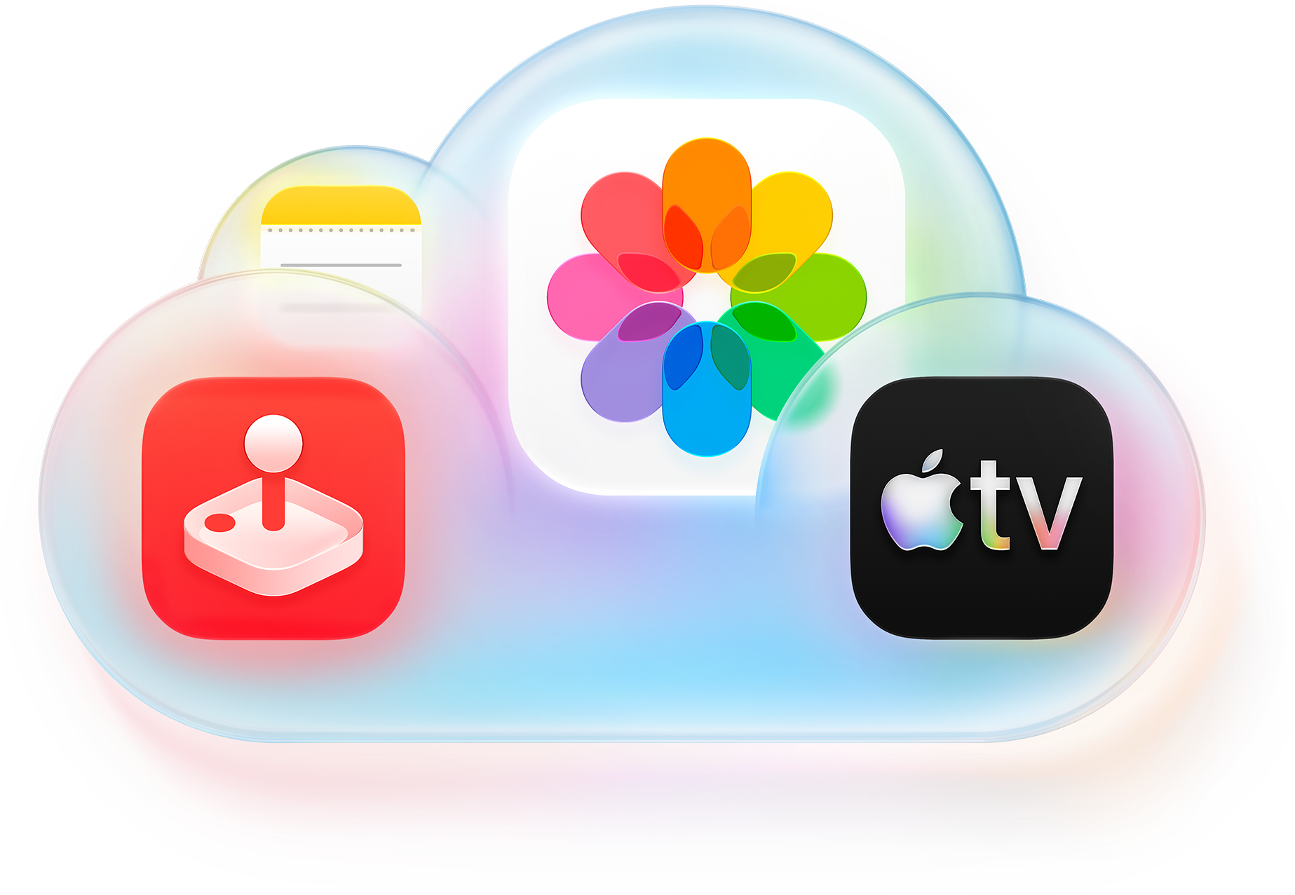 All the storage you need. Now with Apple TV and Apple Arcade included.