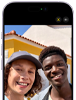 iPhone 17, front exterior, Center Stage for photos feature in use